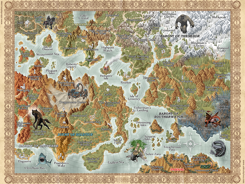 sovereign world map low res |  RPG Jeuxvidéo